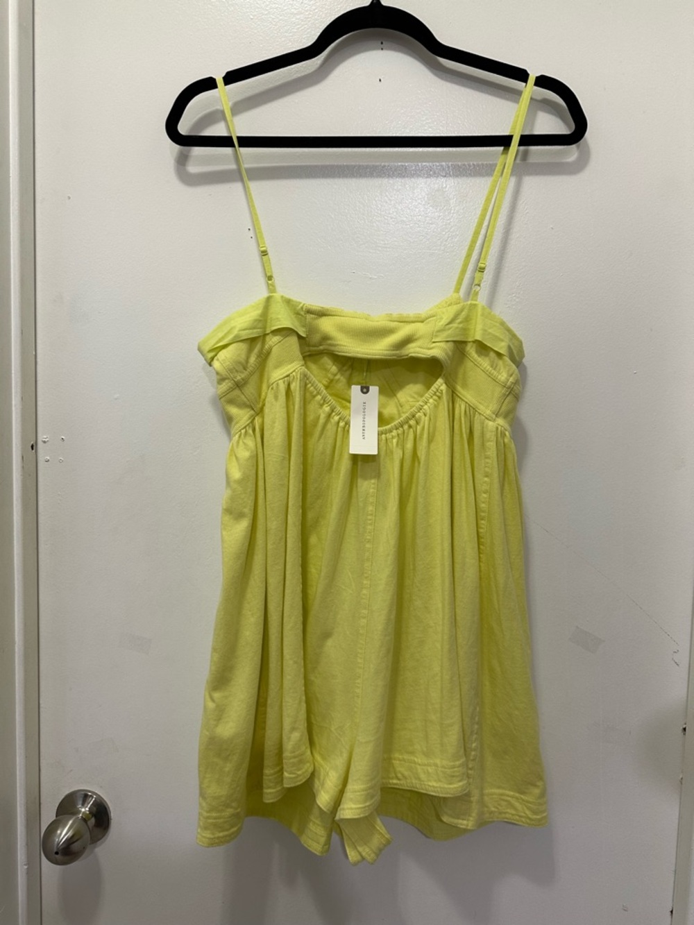NEW! Lime Green by Anthropologie Clean Cut Playsuit Romper Short Sz S - Picture 7 of 8